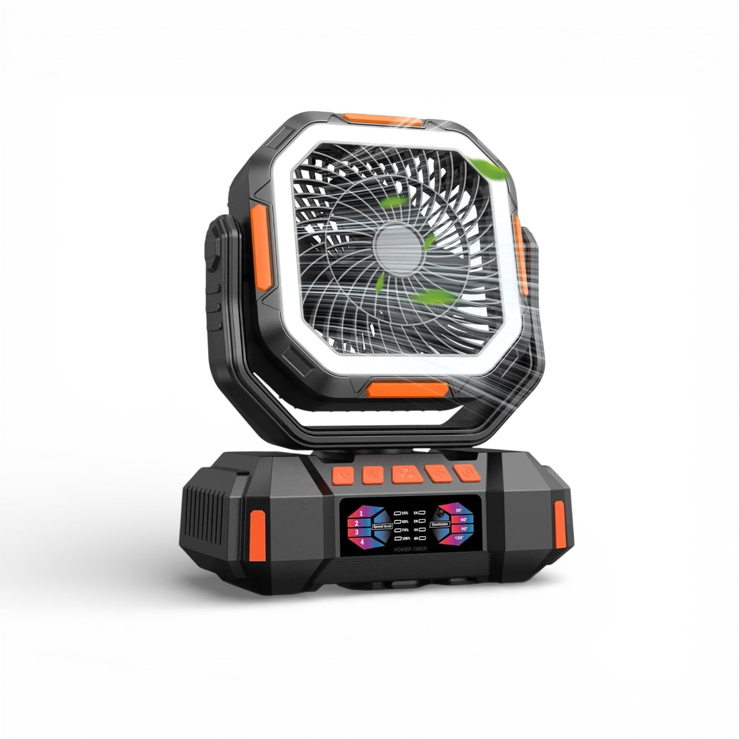 NomadBreeze 3-in-1 Camping Fan | 40000mAh Oscillating Camping Fan with LED Lantern and Remote Control